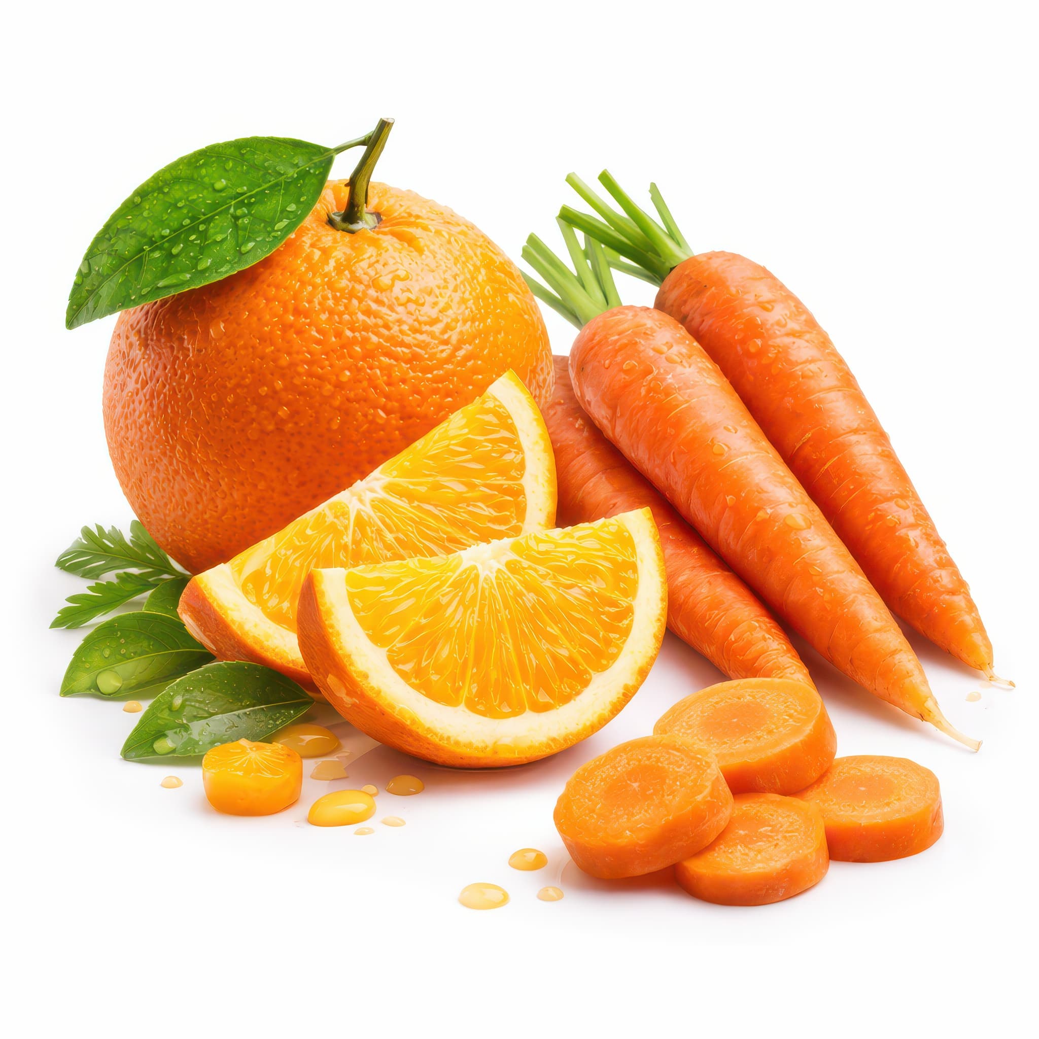 Sun-Glow Orchard Duo – Orange & Carrot Fusion Asset