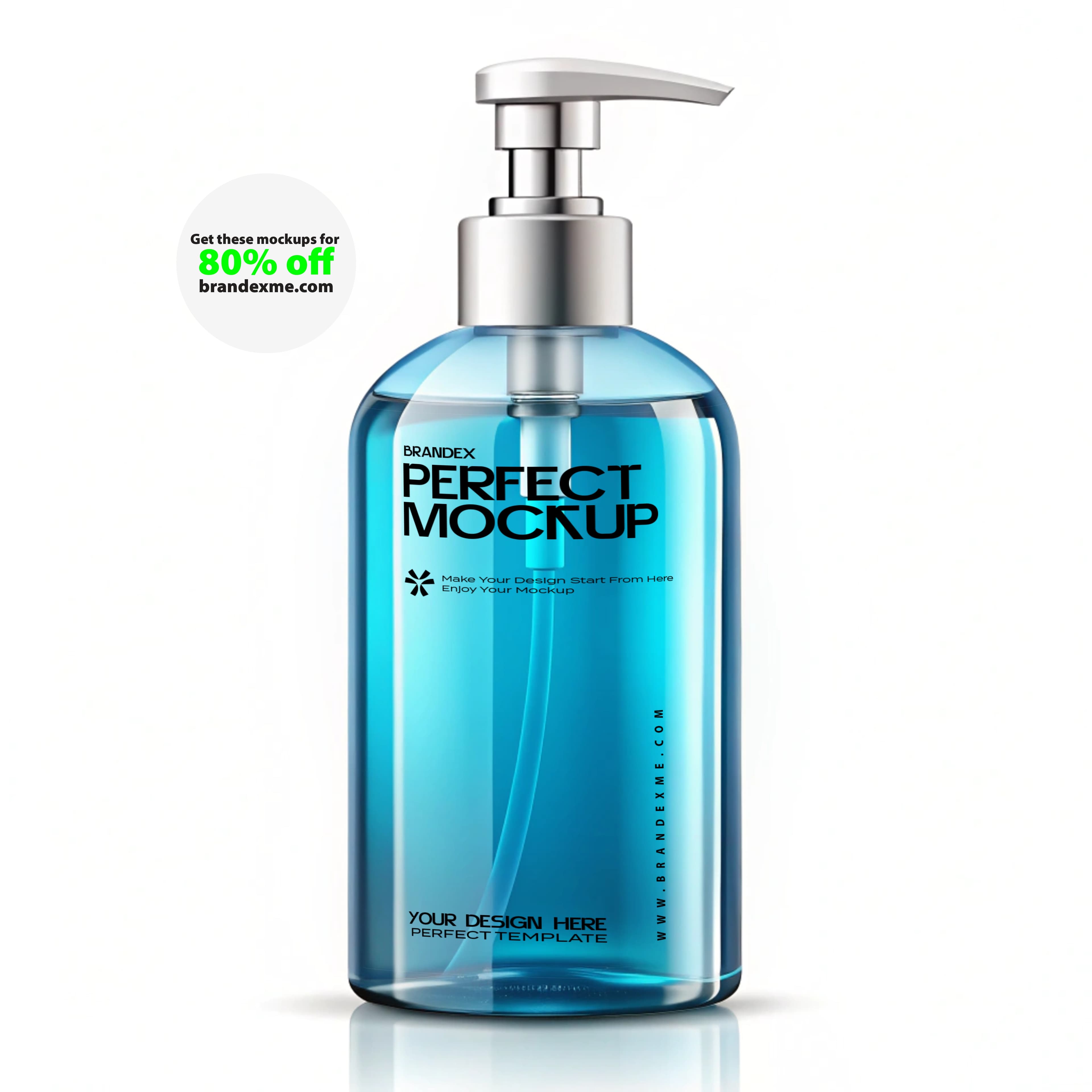 Clear pump dispenser mockup