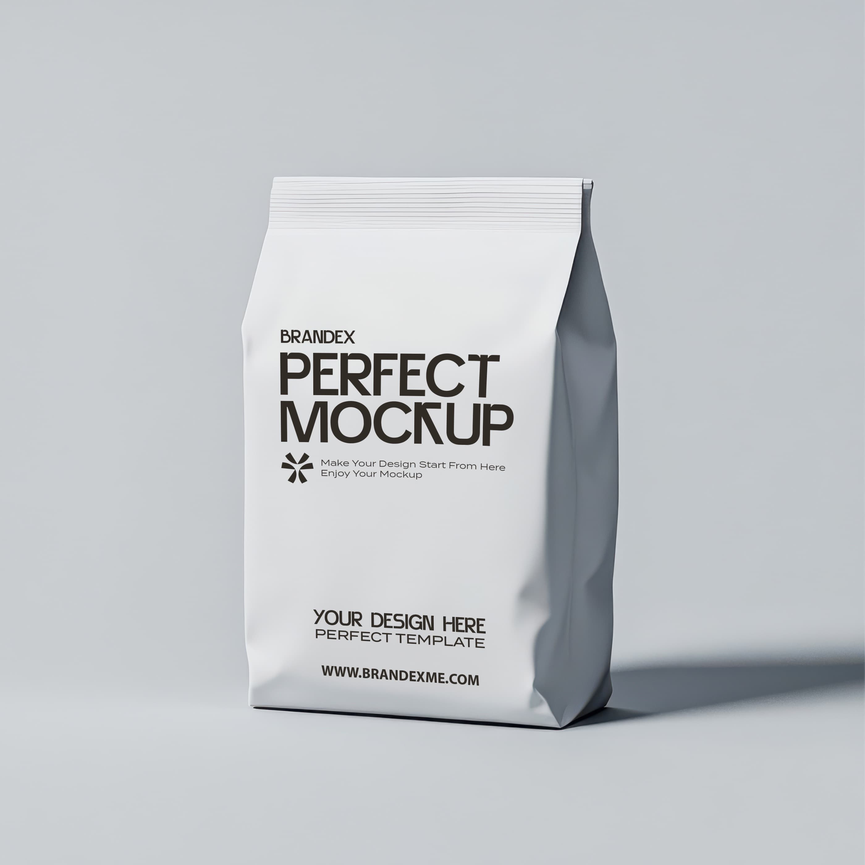 White coffee pouch mockup