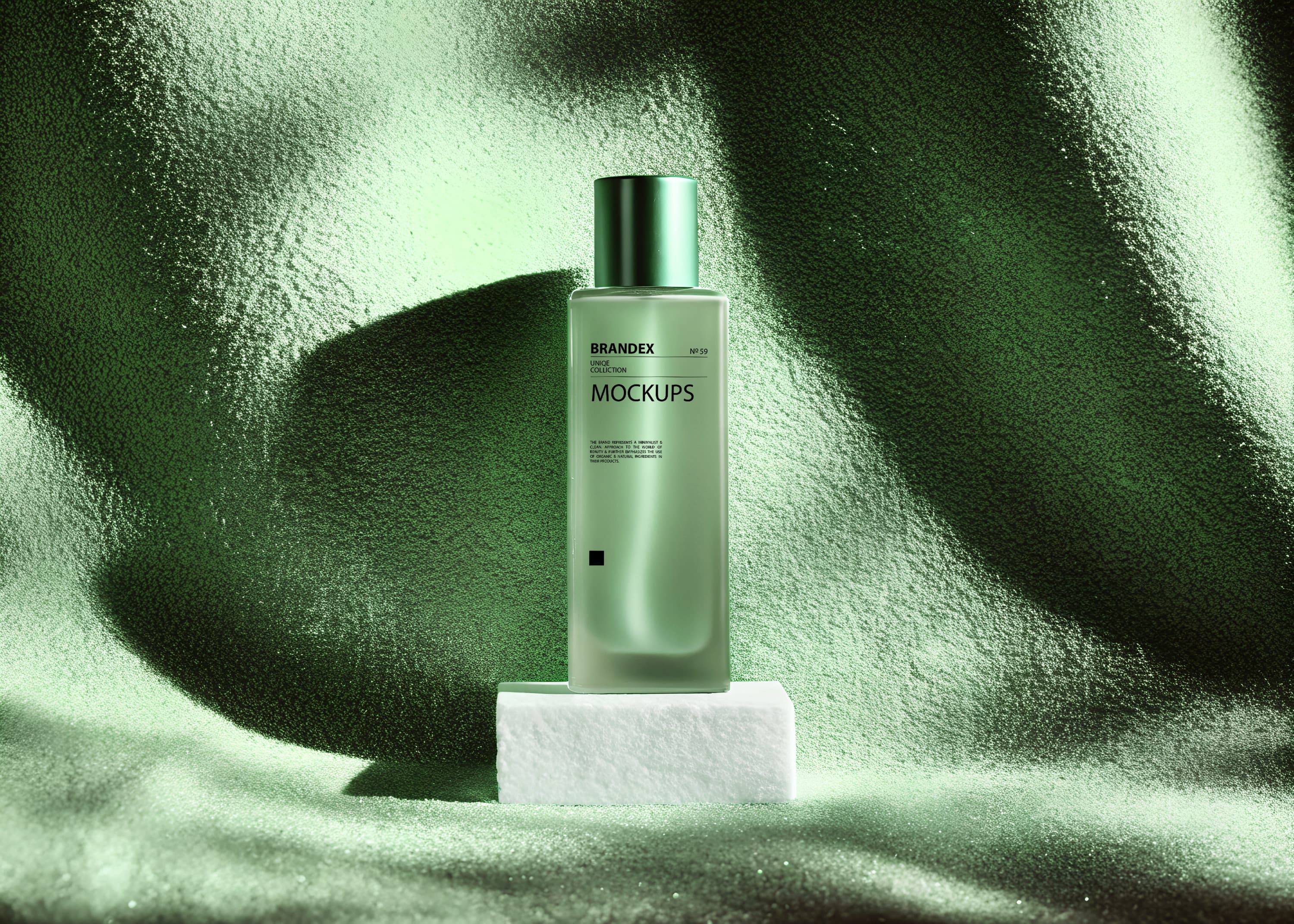 Green frosted mockup