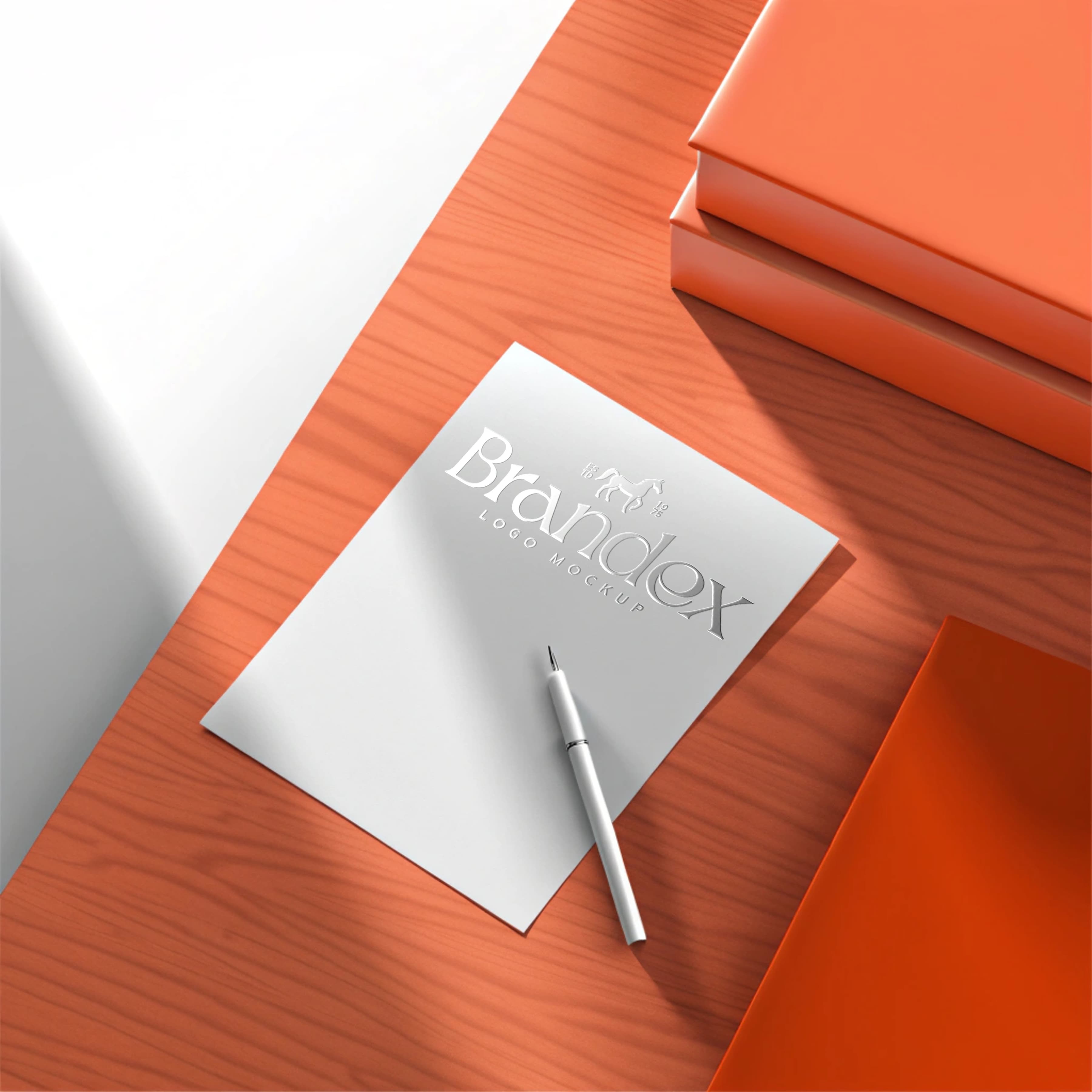 Elegant stationery letterhead mockup