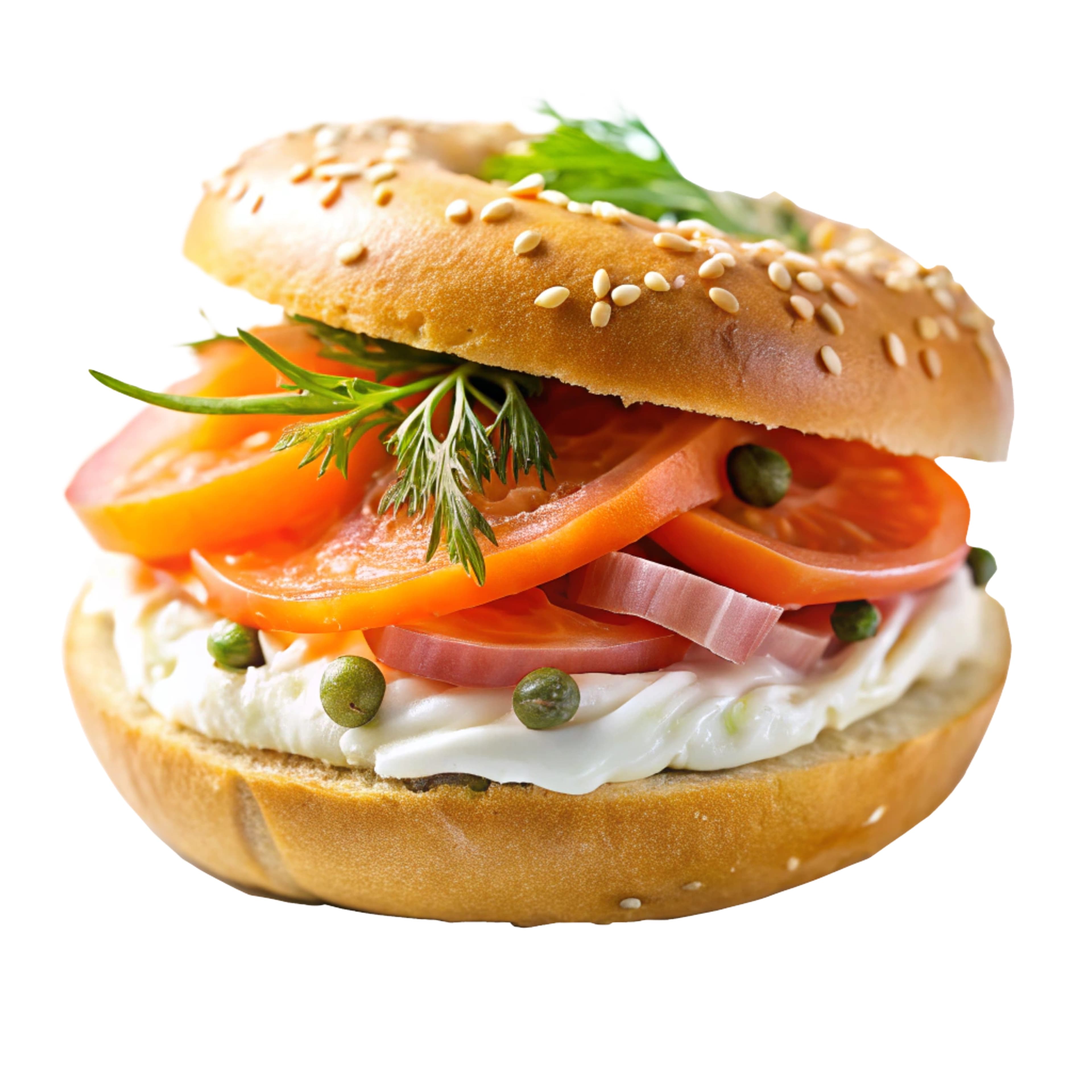 Delicious Bagel with Cream Cheese - Premium PSD Design