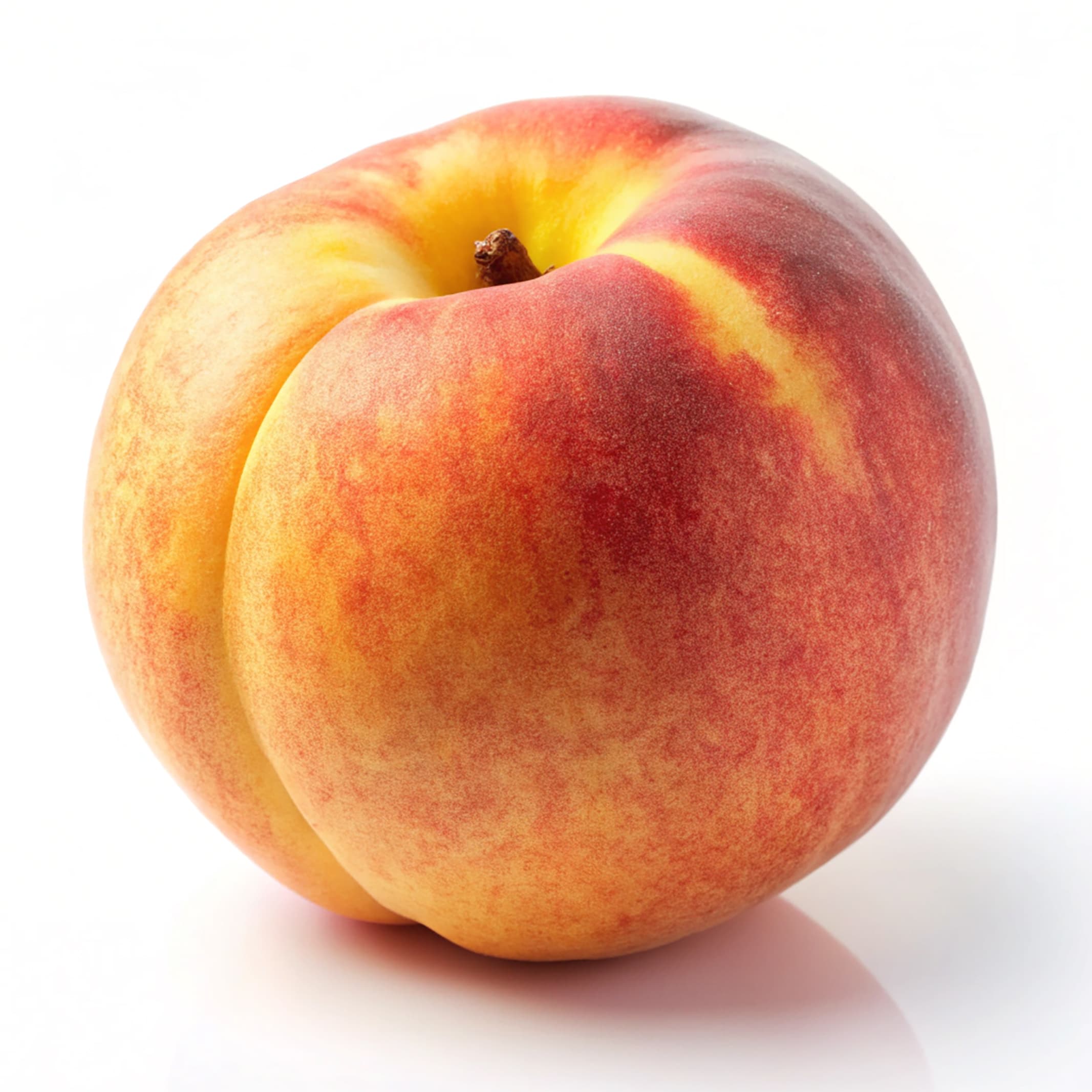 Vibrant Peach Fruit Digital Artwork