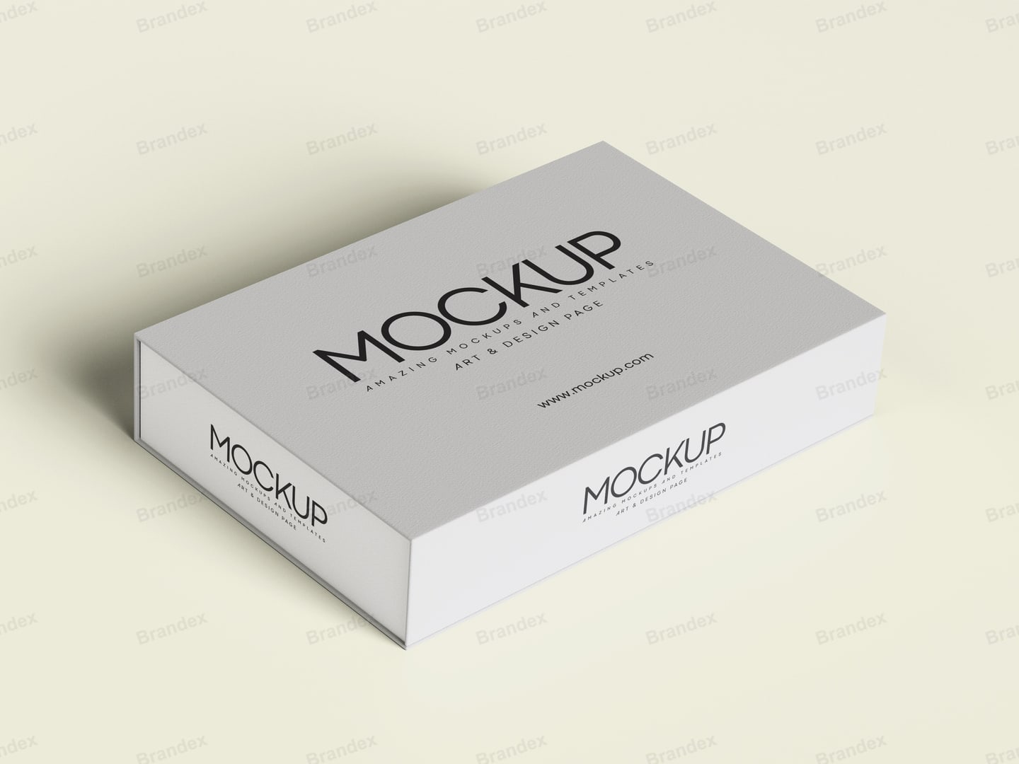 Modern Luxury Gift Box Packaging Mockup PSD Front View