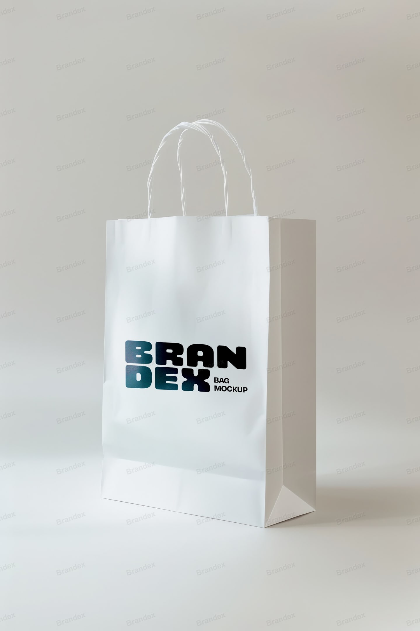 Premium Retail Bag – Modern White Paper Shopping Bag Mockup