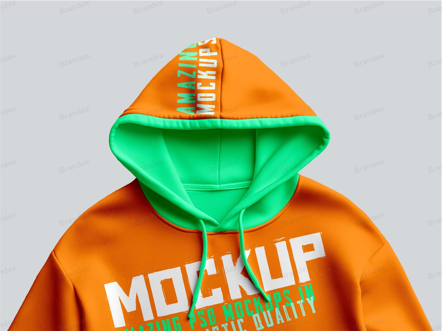 Premium Dual-Color Hoodie – Customizable Streetwear Apparel Mockup