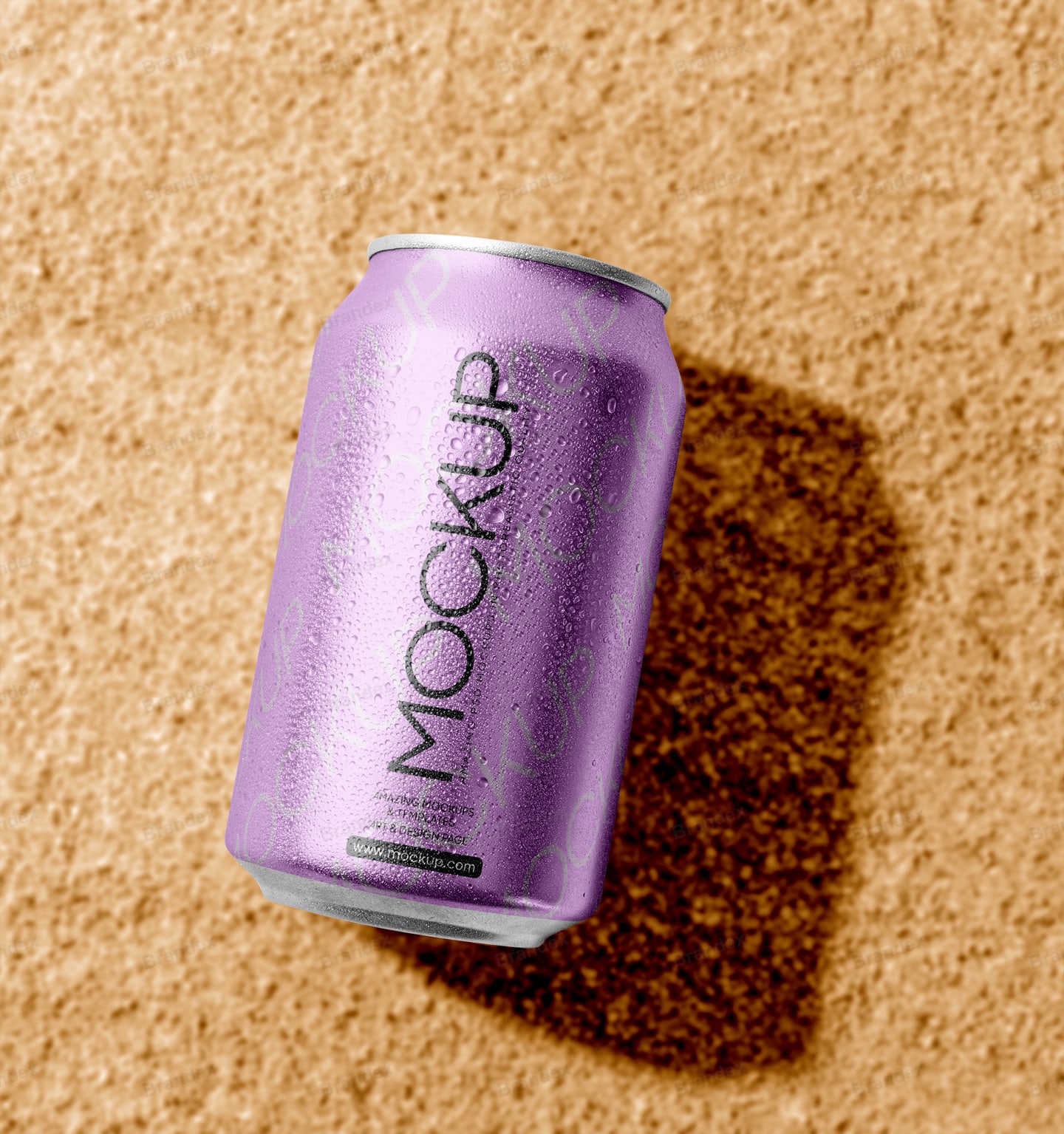 330ml Aluminum Can Mockup Purple Frosted for Beverage Branding
