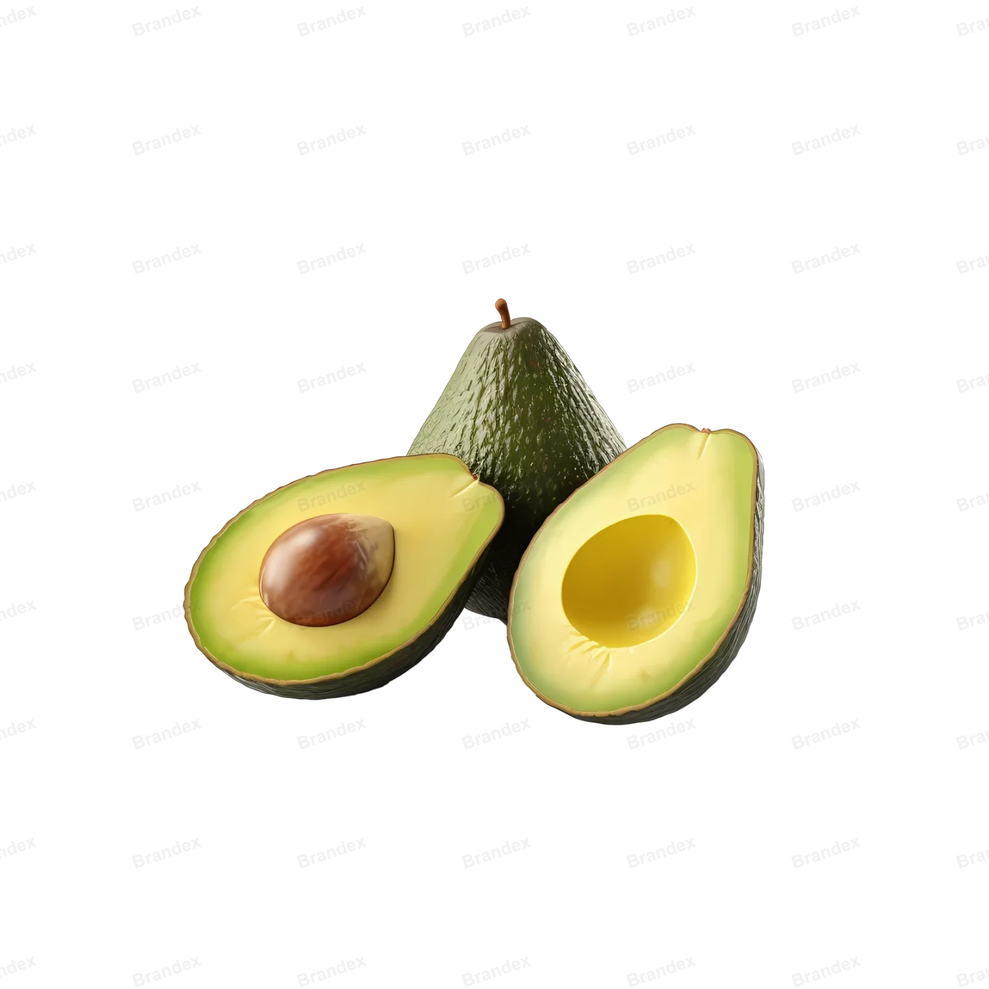 Fresh Avocado Isolated PSD - High Res Cutout