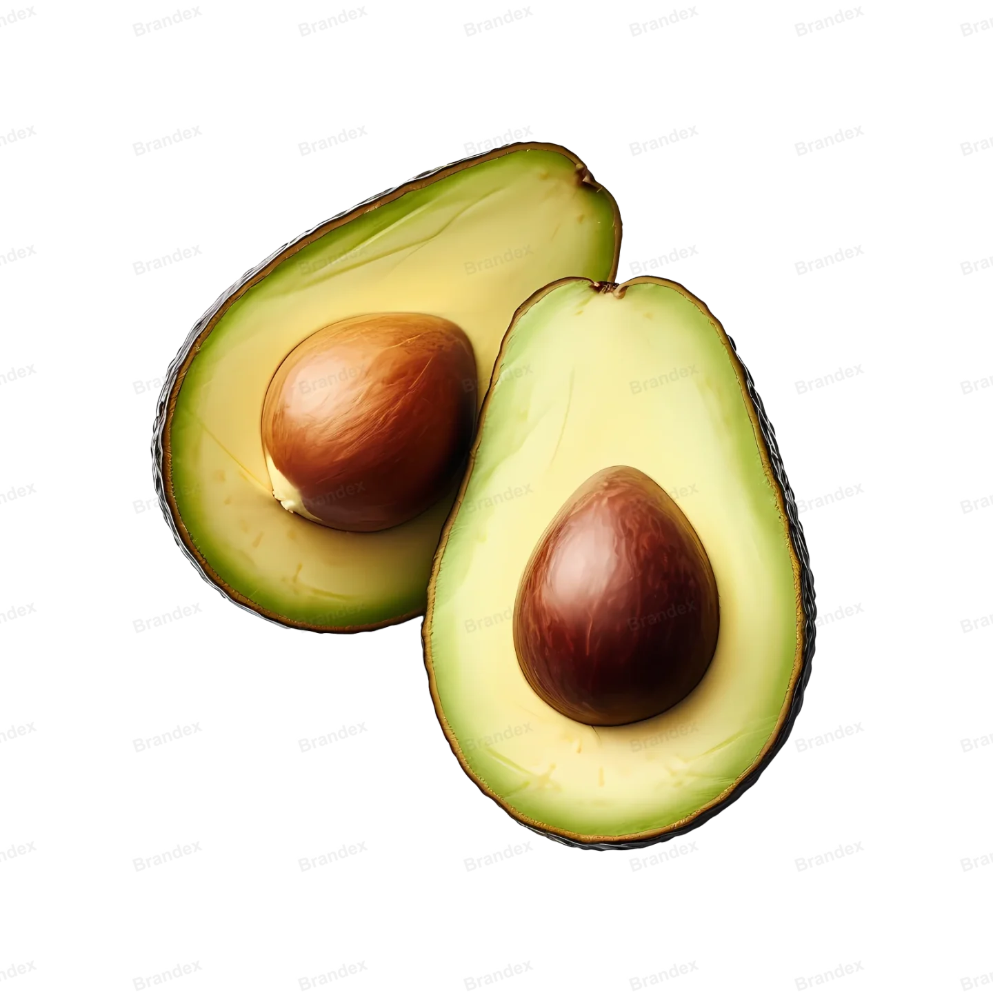 Fresh Avocado Slice - Isolated PSD with High Resolution