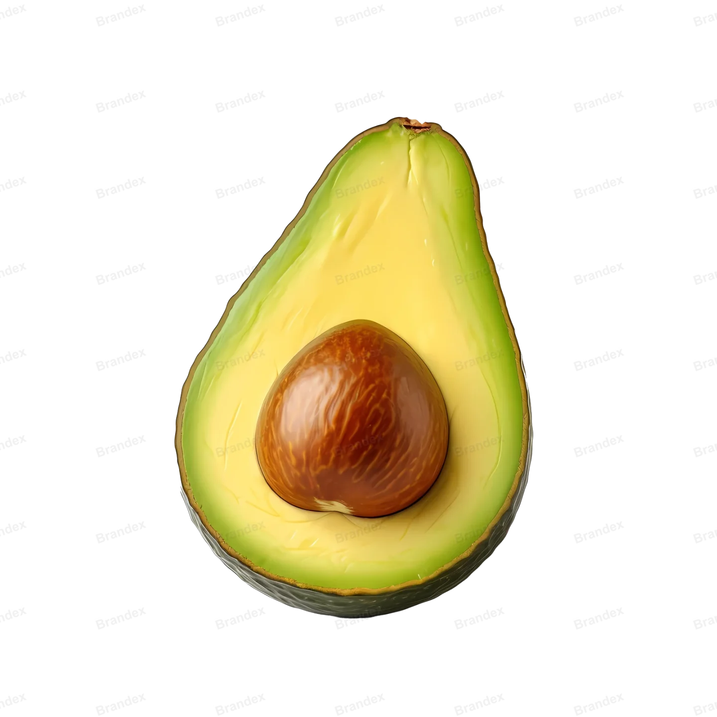 Fresh Avocado Slice - Isolated PSD with High Detail