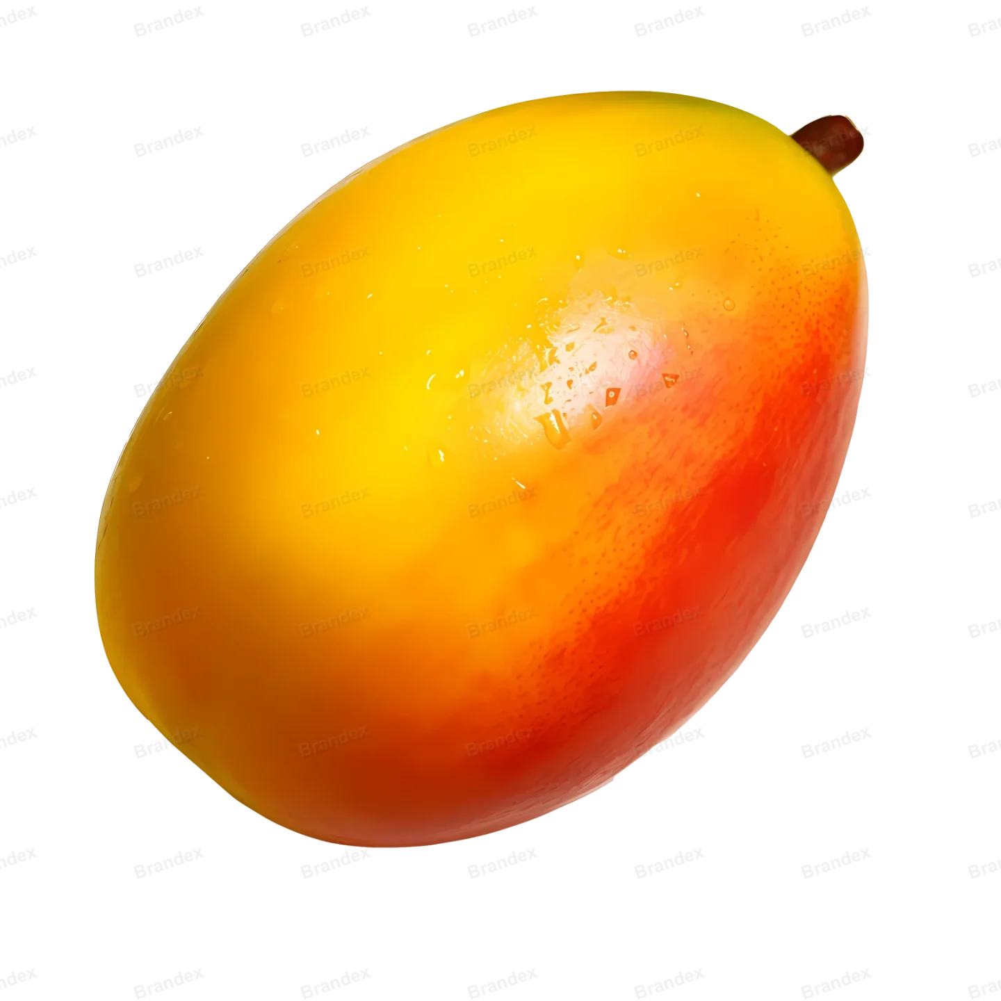 Fresh Mango Slice Isolated PSD with High-Resolution Texture