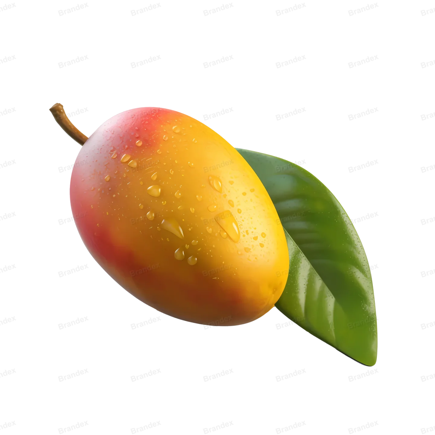 Fresh Mango Slice - Isolated PSD with Textures