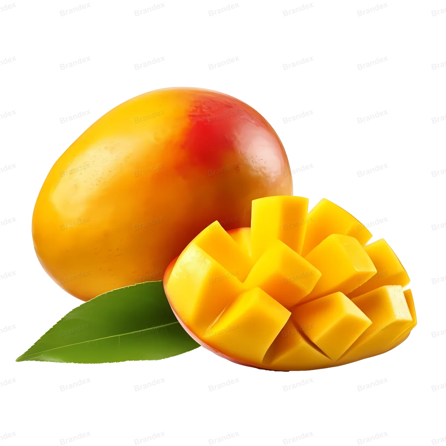 Fresh Mango Slice - Isolated PSD with Transparent Background (5)