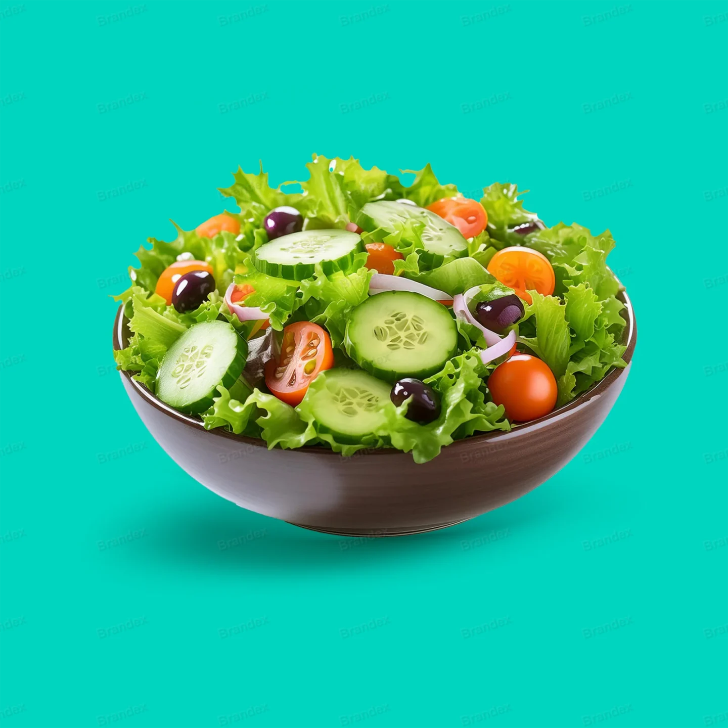 Fresh Organic Salad Plate - Isolated PSD