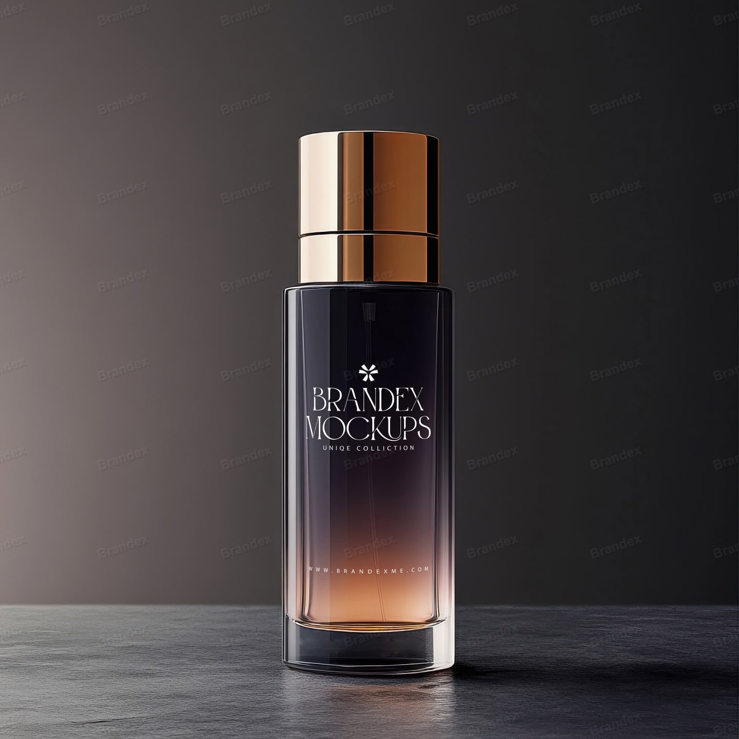Gradient Perfume Bottle Mockup Gold Cap for Branding
