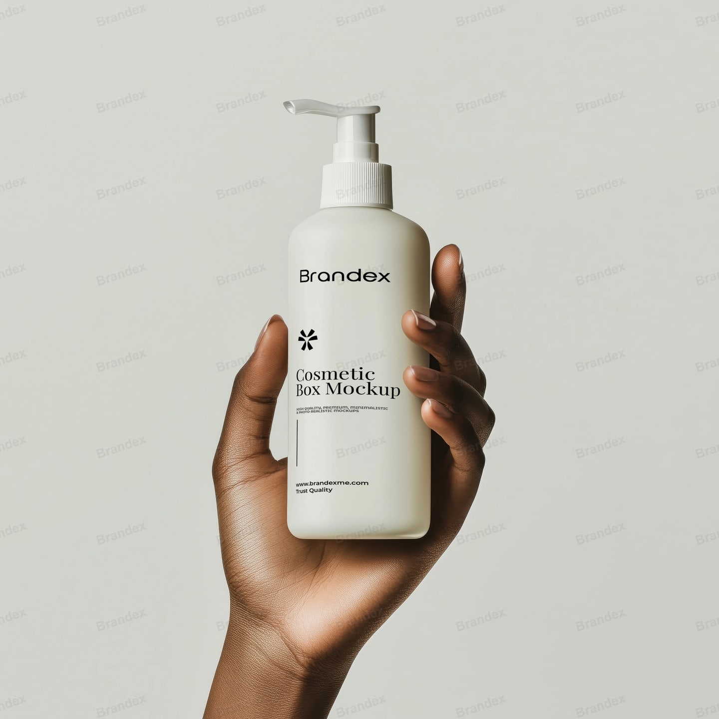 White Cosmetic Pump Bottle Mockup for Branding and Product Photography