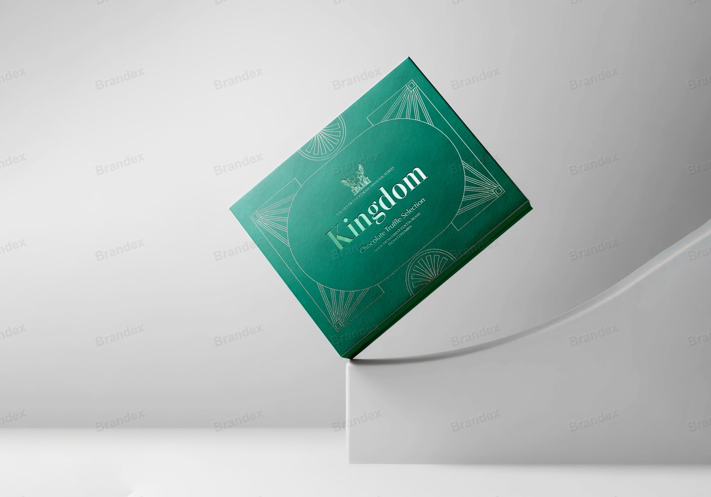 Elegant Emerald Green Gift Box – Premium Branding Packaging Mockup