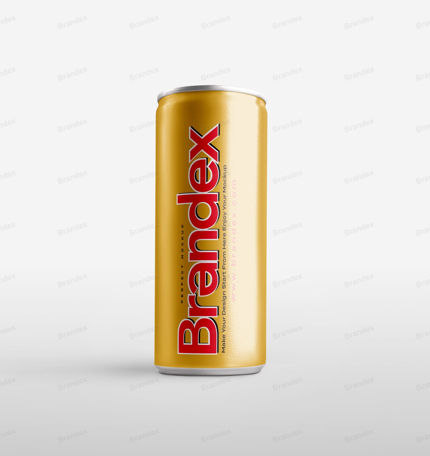 Photorealistic Beverage Can Branding and Packaging Mockup