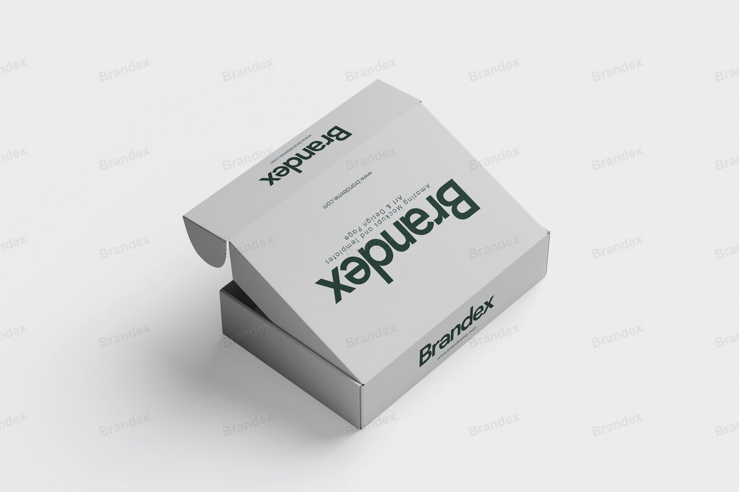 Minimalist White Rectangular Product Box Mockup Branding Display