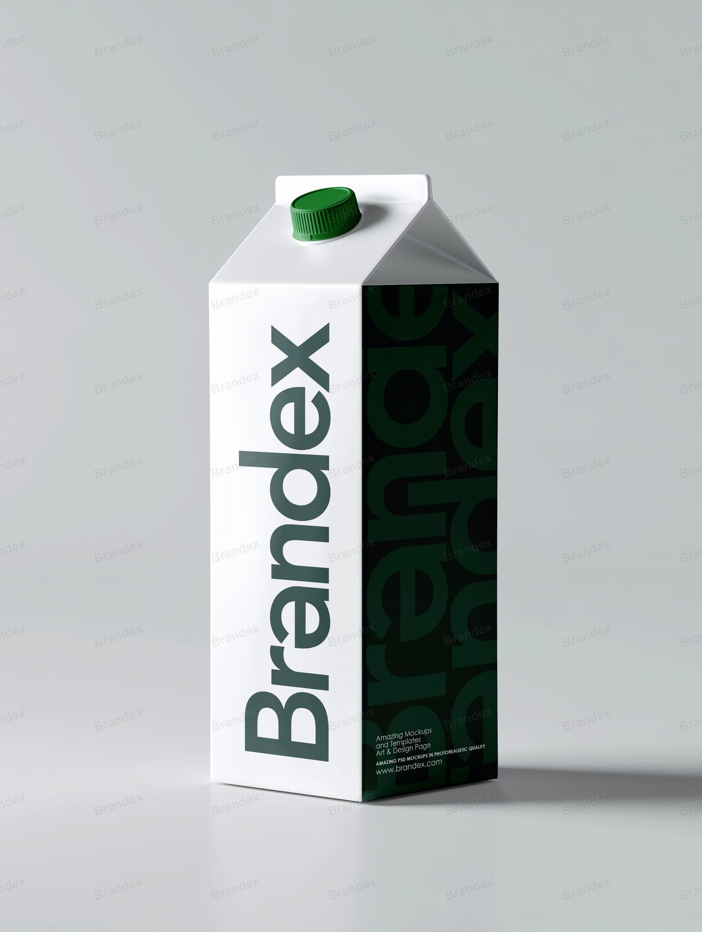 Minimalist White Milk Carton Mockup for Beverage Branding