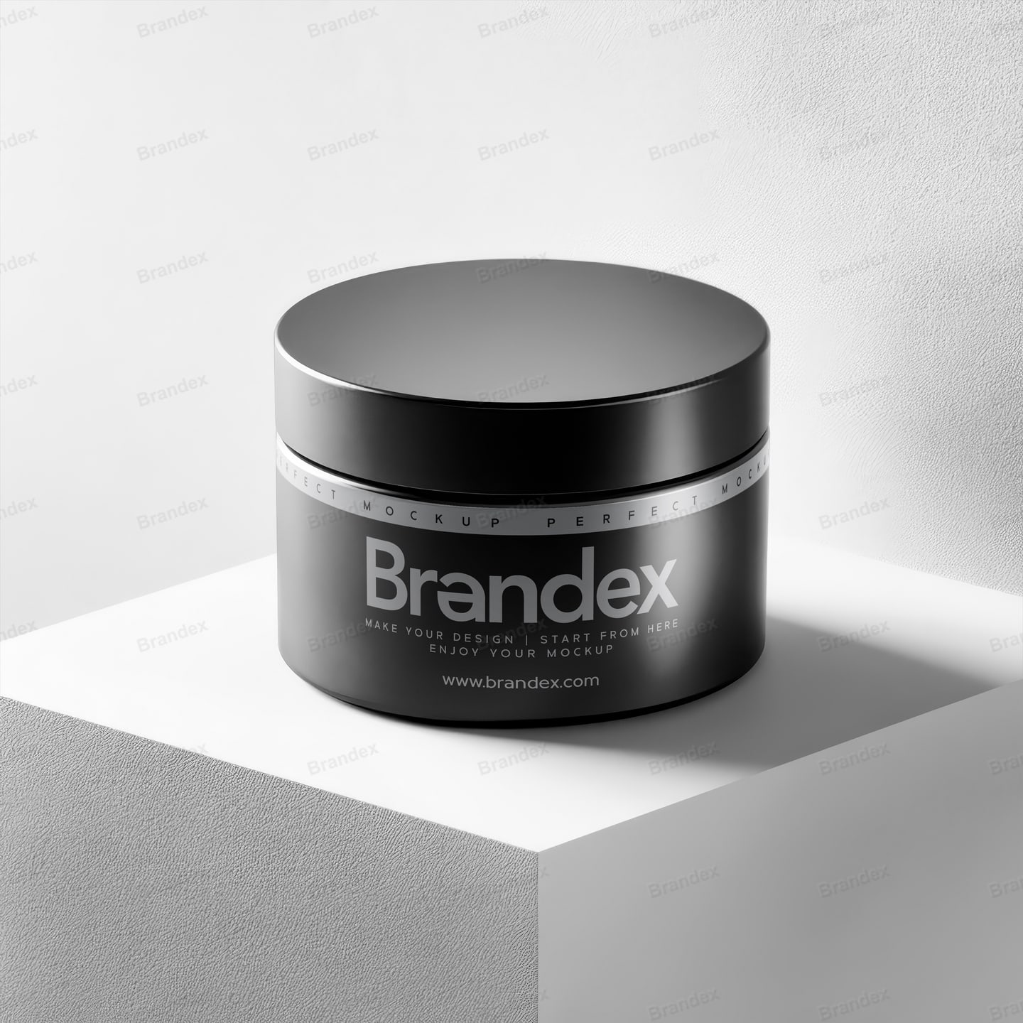 Brandex Cosmetic Container Mockup PSD Realistic Product Presentation