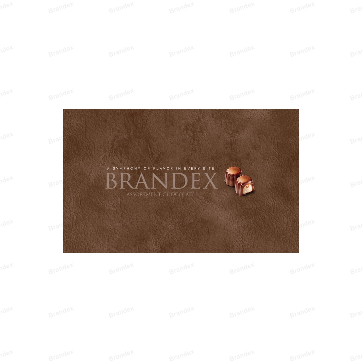Assorted Chocolate Box Packaging Template – Brown & White