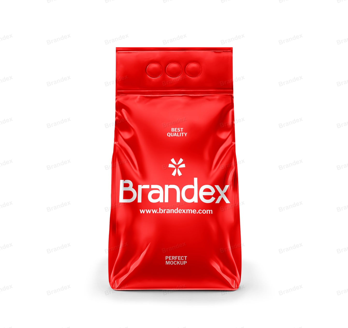 Realistic Red Standing Pouch Packaging Mockup for Branding