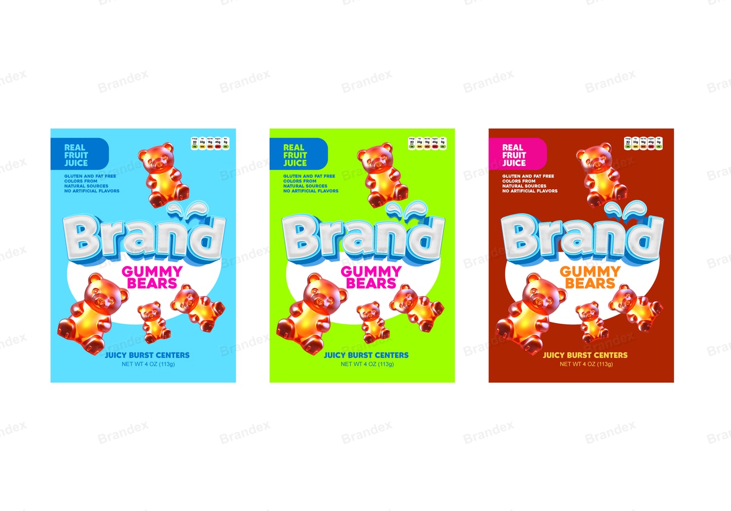 Vibrant Playful Gummy Bear Candy Product Packaging