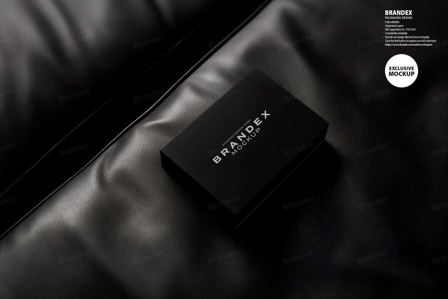 Elegant Black Gift Packaging Mockup for Product Branding