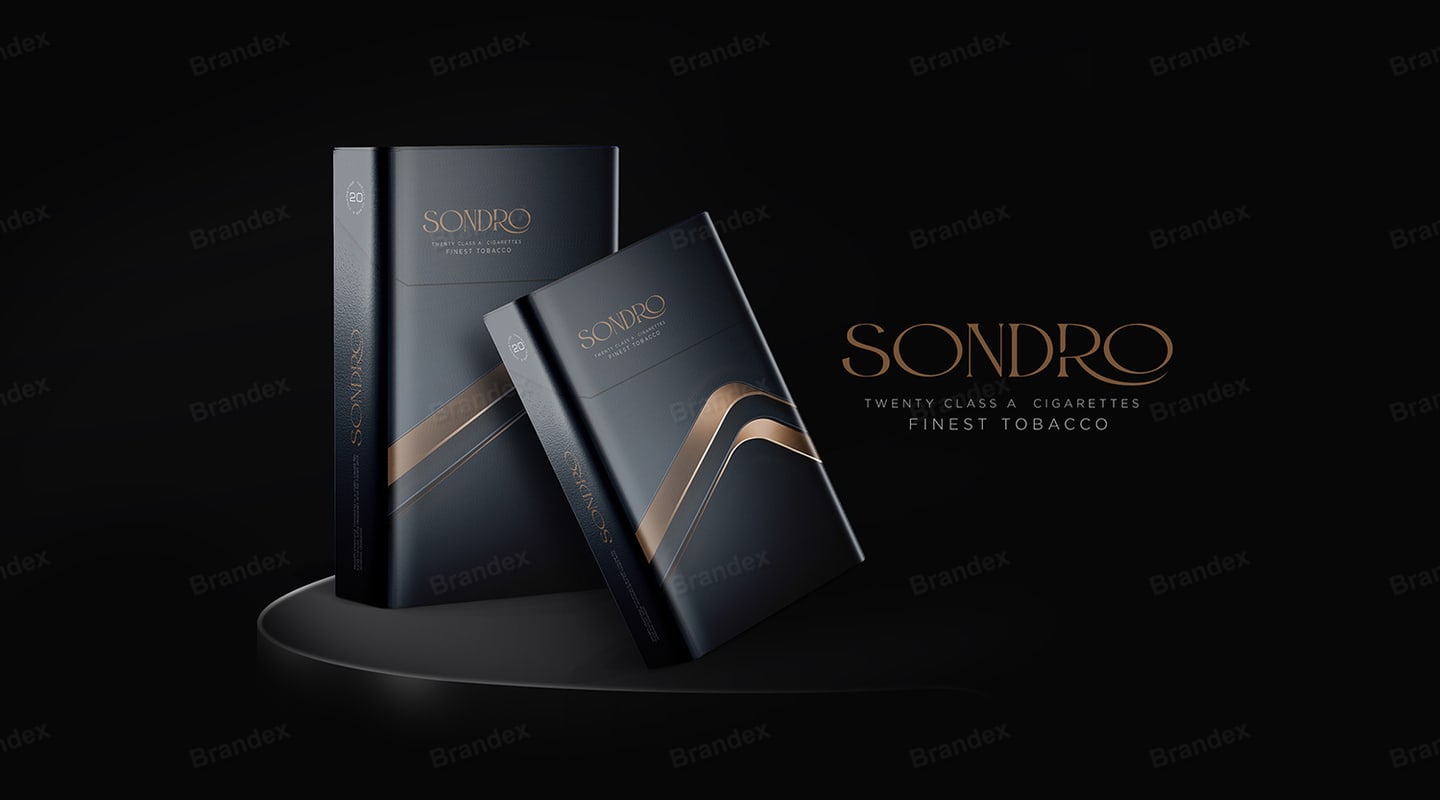 Luxurious Black Gold Cigarette Packaging Box
