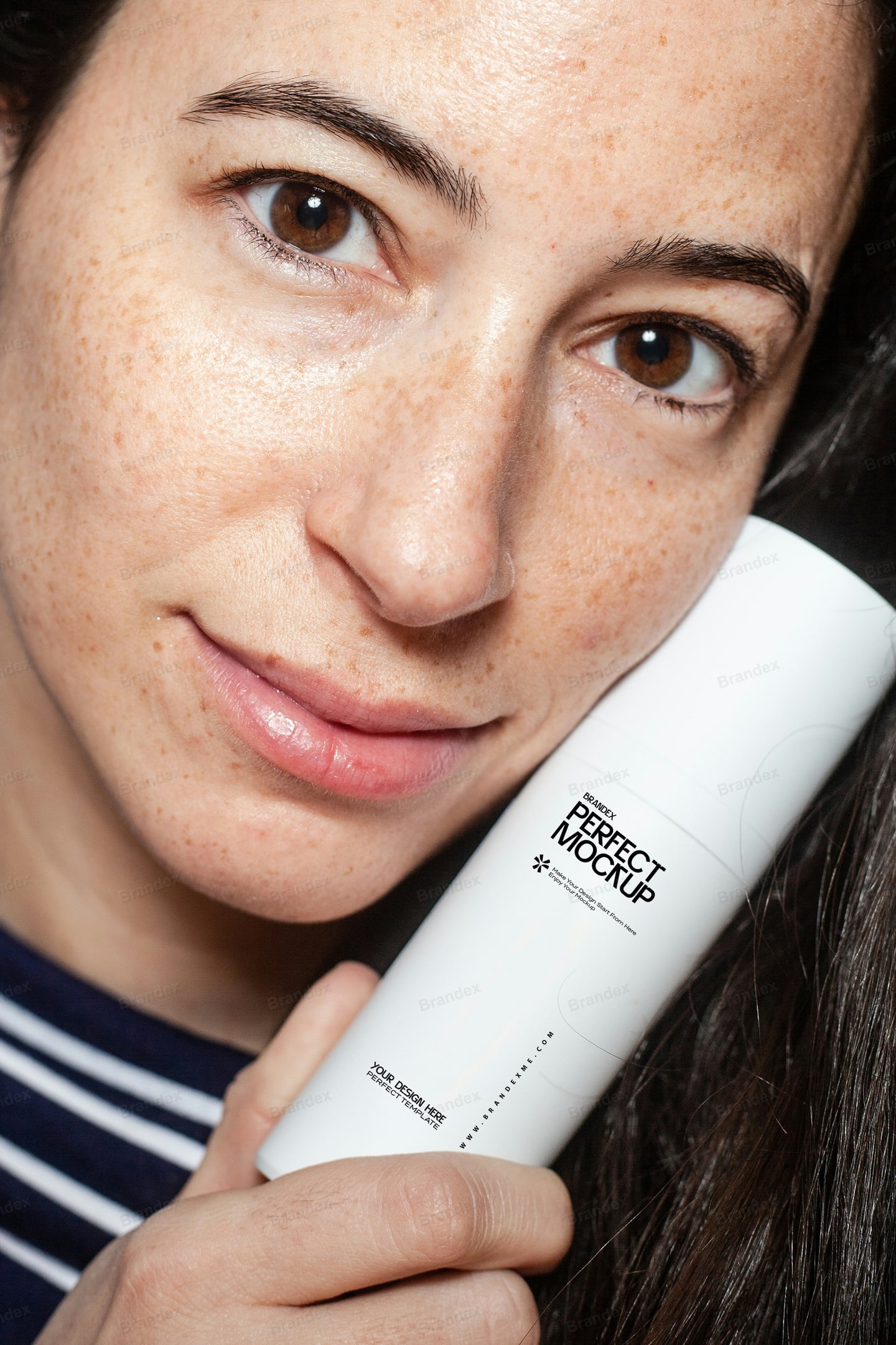 Minimalist White Skincare Product Bottle Mockup Scene