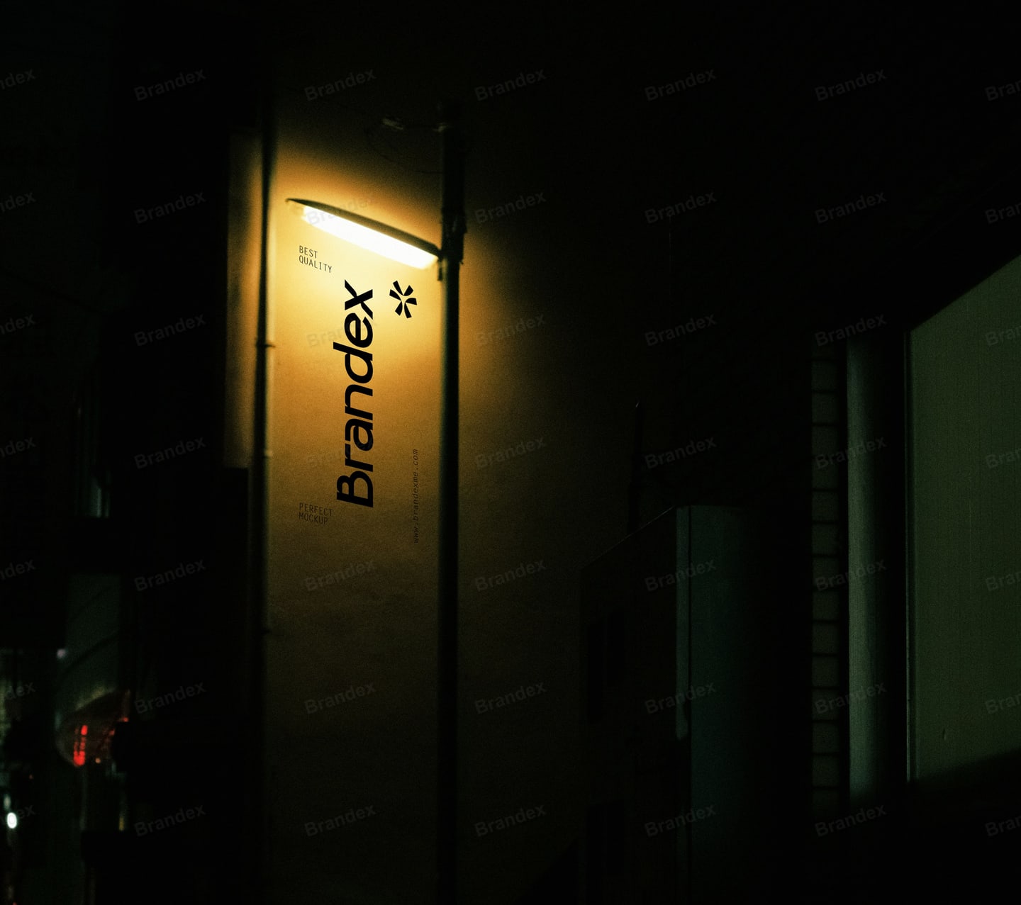 Modern Urban Storefront Illuminated Sidewalk Sign Mockup