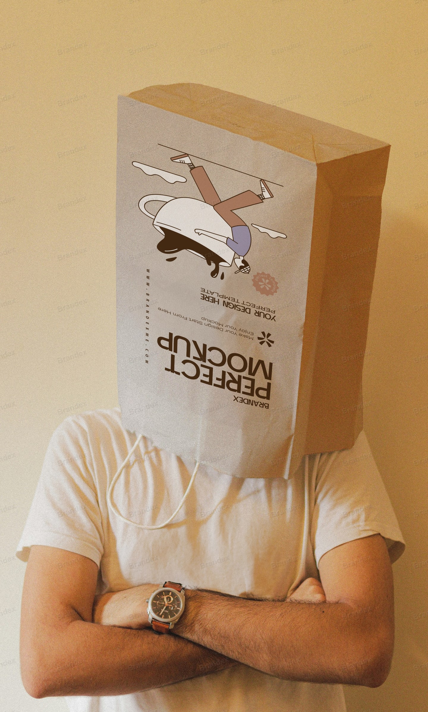 Photoshop Paper Bag Head Mockup Branding Presentation