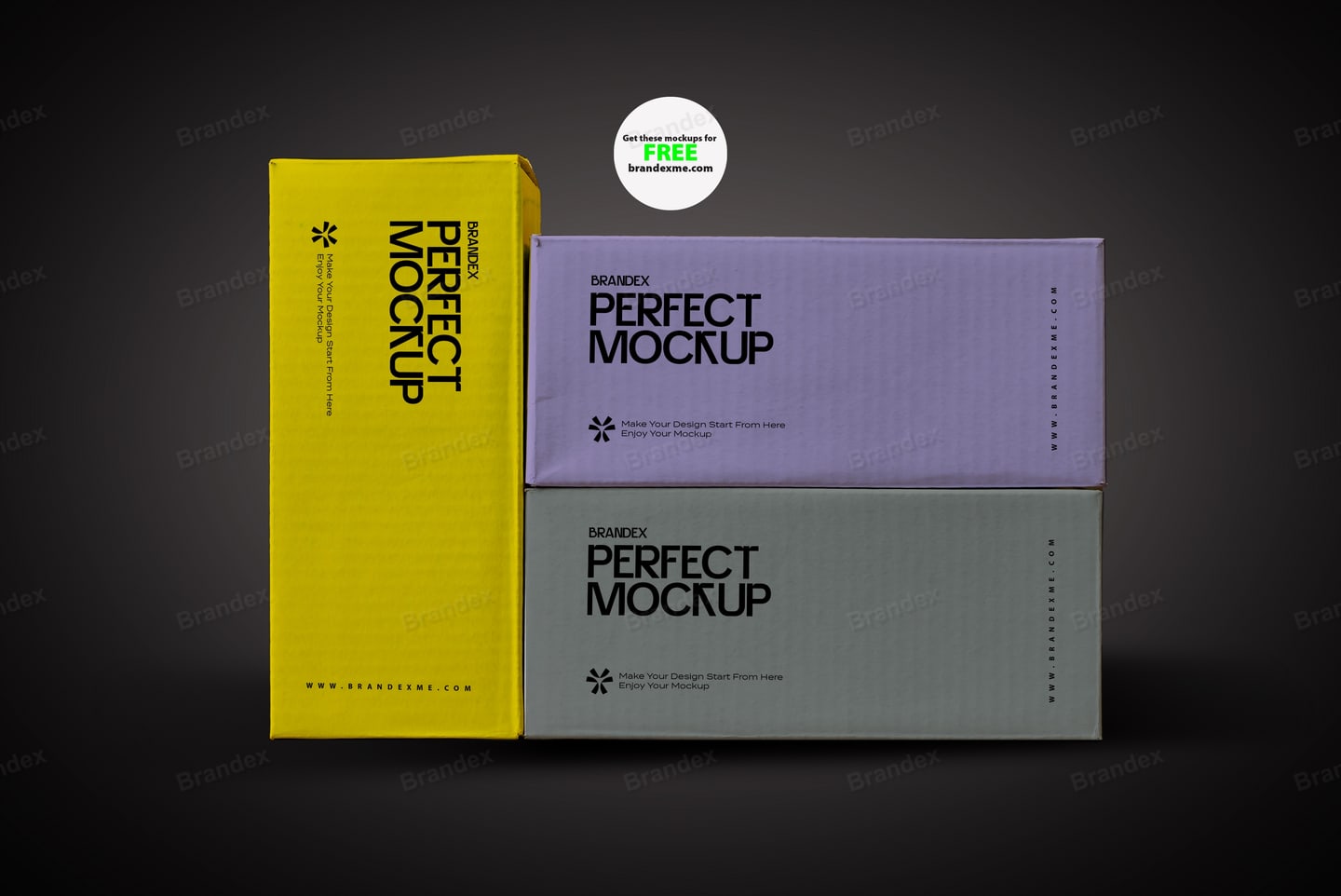 Colorful Product Packaging Mockup Stacked Cardboard Boxes